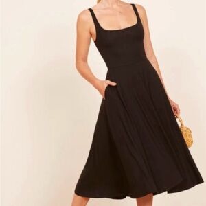 Reformation Black Mikel Dress